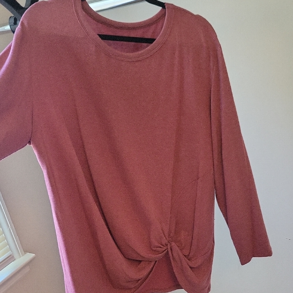 Women's Knot Front Top - Rose